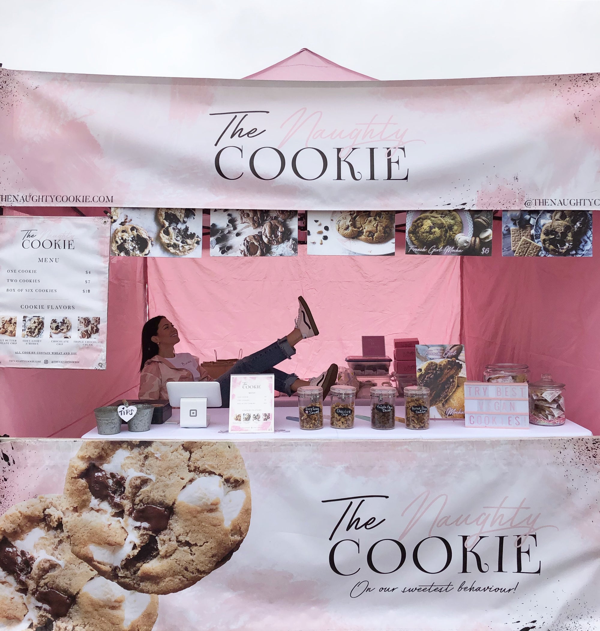 The Naughty Cookie pop-up booth at Vegan Street Fair / Vegan Exchange / Los Angeles, California
