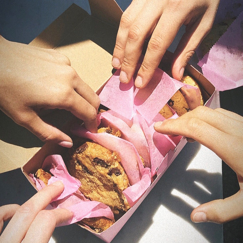 All hands on deck when The Naughty Cookie Collage box arrives 