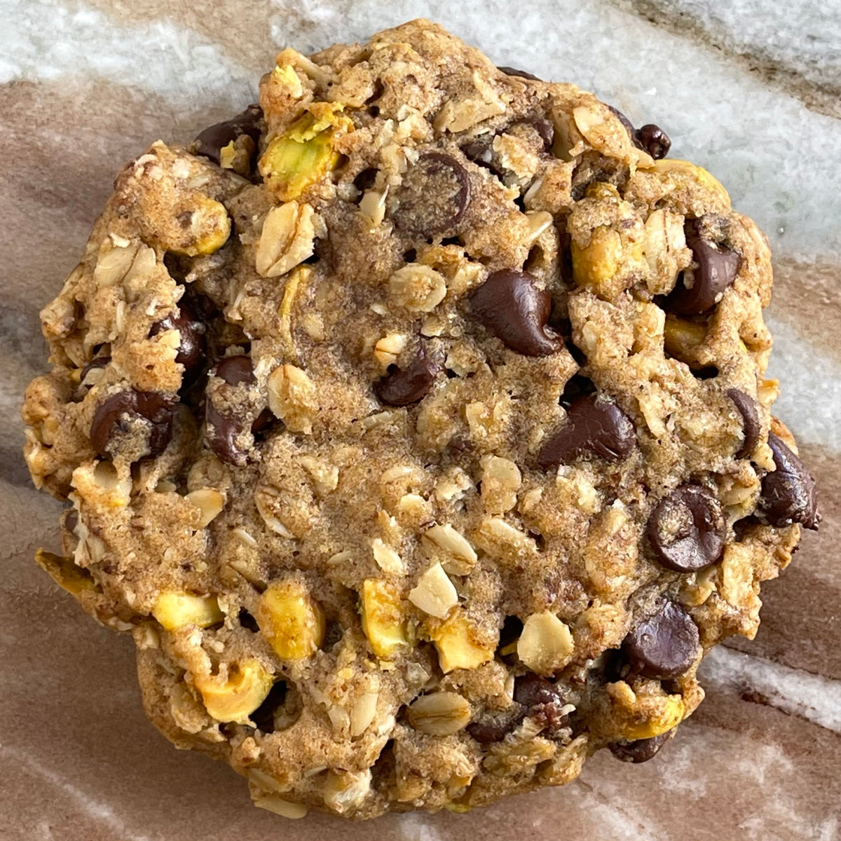 Pistachio Chocolate Oatmeal Cookies